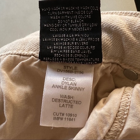 Vince Dylan Deconstructed Latte Skinny Ankle Jeans - Picture 11 of 16